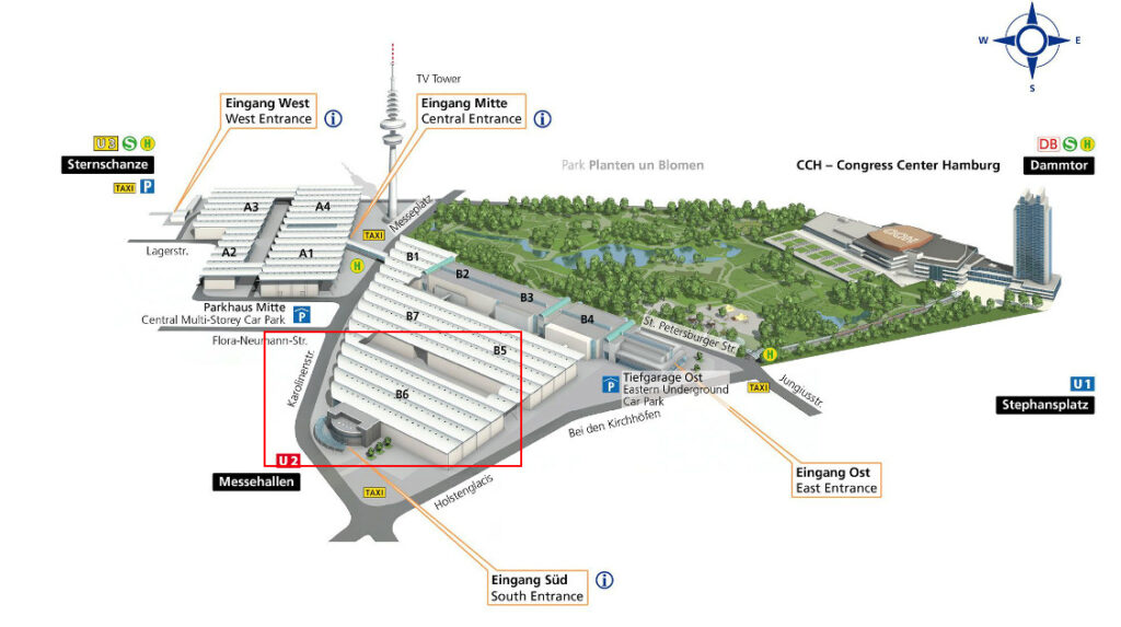 Gelände Hamburg Messe LEaT con 2022