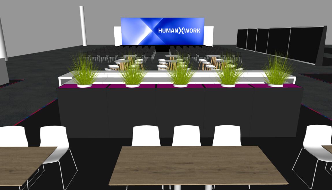 Rendering Conference Stage Human X Work