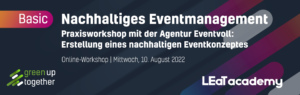 Workshop Nachhaltiges Eventmanagement LEaT Academy und Agentur Eventvoll
