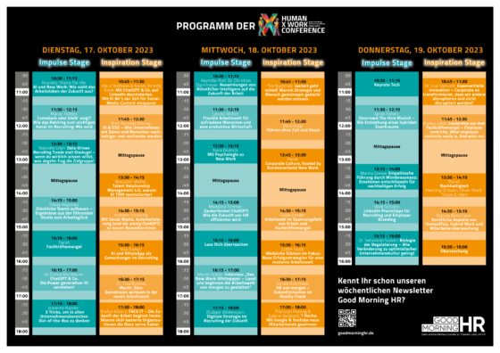 Human X Work Conference 2023 Bühnenprogramm