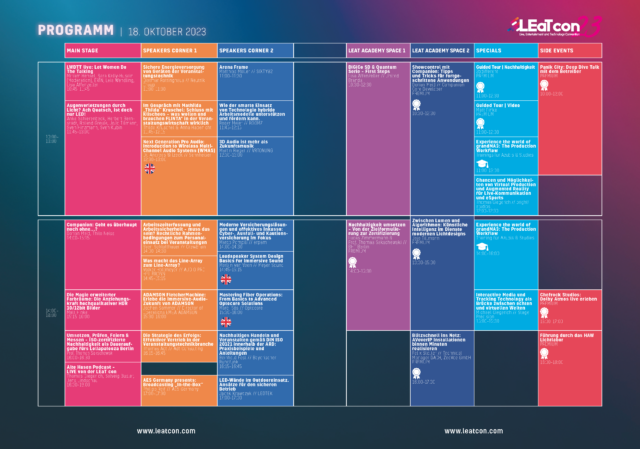 LEaTcon23: Programmübersicht für den 18.10.23