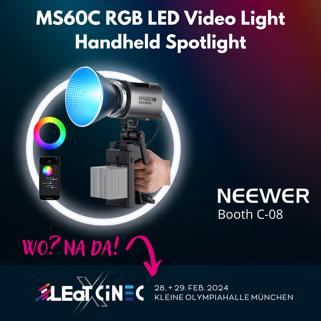 Neewer MS60C RGB LED Video Light Handheld Spotlight