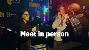 Meeting exhibitors in person
