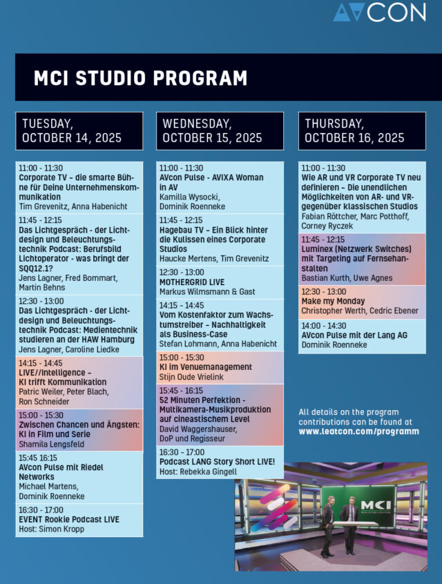 MCI Studio Programm